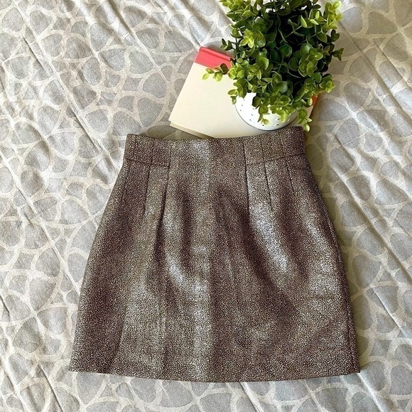 Nwt H&M Shiny Mini Skirt Size 4 - Picture 1 of 5